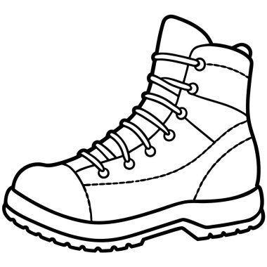 Bir çift siyah çizmenin vektör çizimi