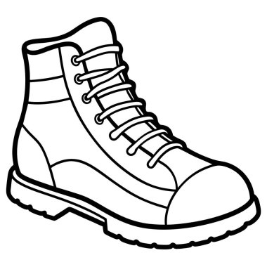 Beyaz arka planda bir çift spor ayakkabı, illüstrasyon, vektör.