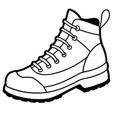 vektör siyah ayakkabı çiziyor.