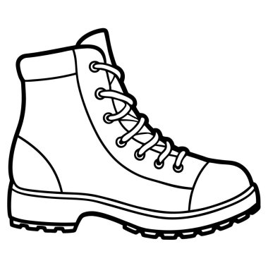 Beyaz arkaplanda siyah çizgileri olan çizmeler