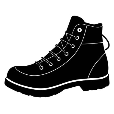 Siyah spor ayakkabı ikonu. Beyaz arkaplanda izole edilmiş web tasarımı için siyah spor ayakkabı simgesinin basit bir gösterimi