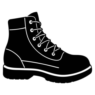 Çizme vektör illüstrasyonu. Siyah vektör beyaz arkaplanda izole edildi. vektör