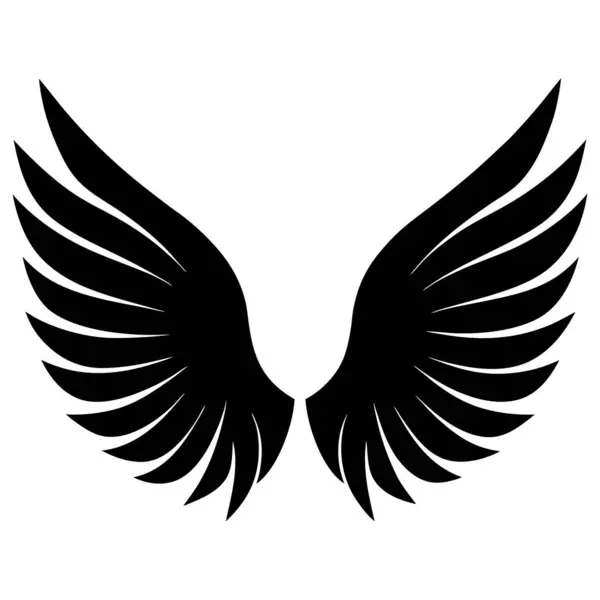 Siyah kanatların vektör illüstrasyonu