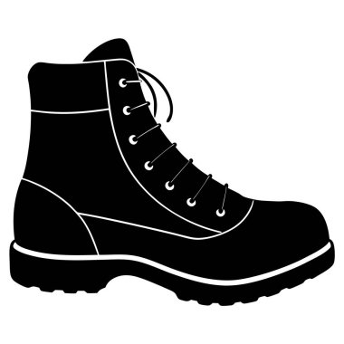 Siyah çizmelerin vektör çizimi