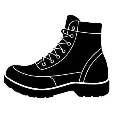 Bir çift siyah çizmenin vektör çizimi