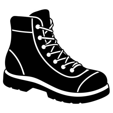 Siyah-beyaz spor ayakkabı vektör çizimi. beyaz arkaplanda izole