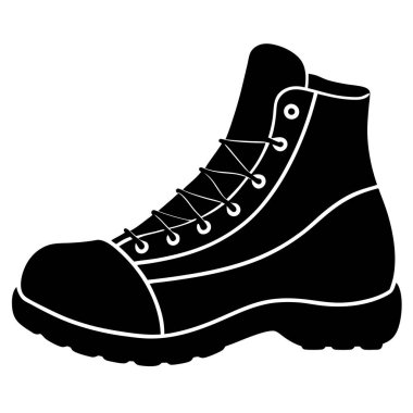 Siyah çizme ikonu. vektör illüstrasyonu.