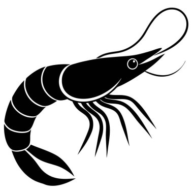 Siyah ıstakoz ikonu. Web tasarımı için siyah ıstakoz vektör simgesinin basit çizimi