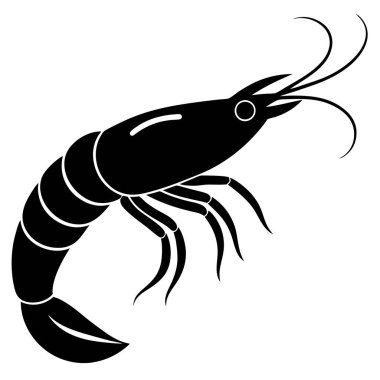 Karides simgesi, vektör çizimi