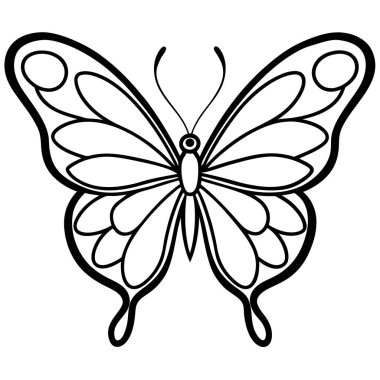 Kelebek kutsal kişilerin resmi, anahat stili