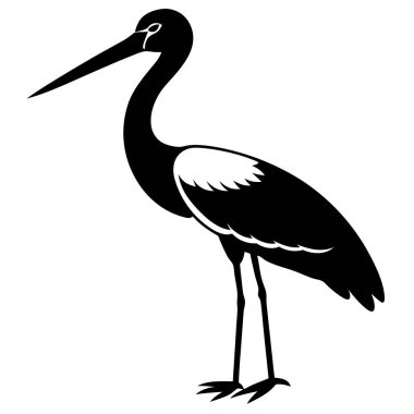 bir kuşun siyah beyaz karikatür çizimi