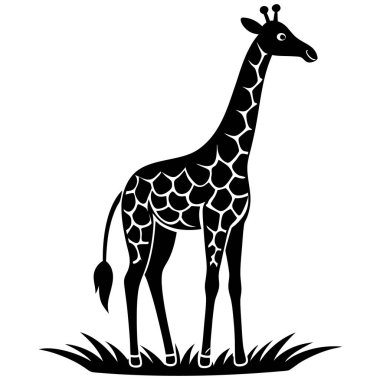 zürafa hayvan çizgi filmi izole tasarım