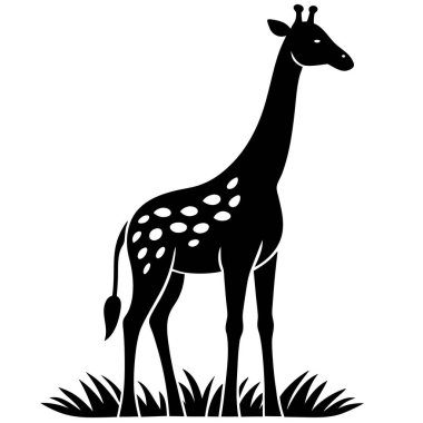 Basit bir zürafa vektör sanatı izole edildi