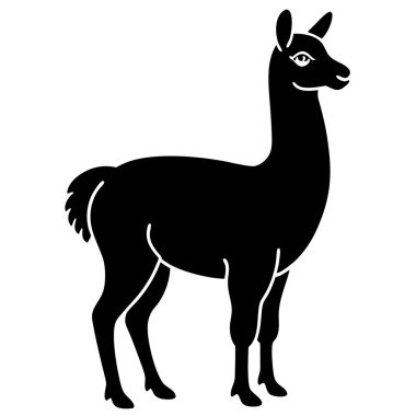 Lama simgesi. Lama vektör simgesi web için basit örnek