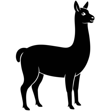 Beyaz üzerine siyah lama