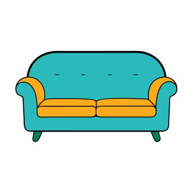 Koltuk vektör tasarımı izole edildi