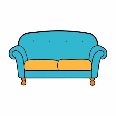 Koltuk vektör tasarımı izole edildi