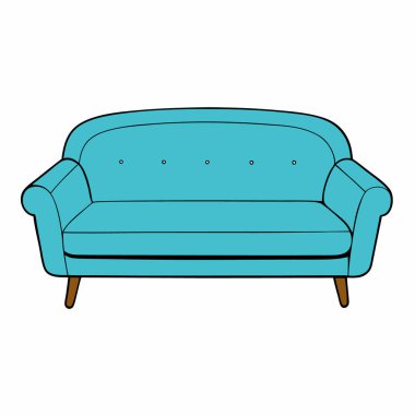 Koltuk vektör tasarımı izole edildi