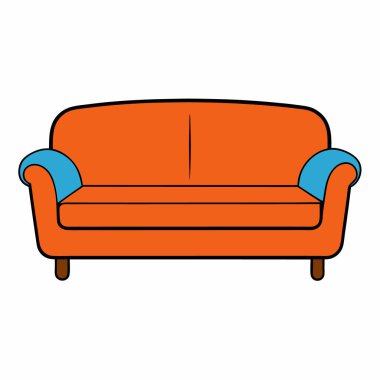 Renkli koltuk vektörü izole edildi