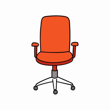 Renkli ofis koltuğu ikon vektör sanat tasarımı