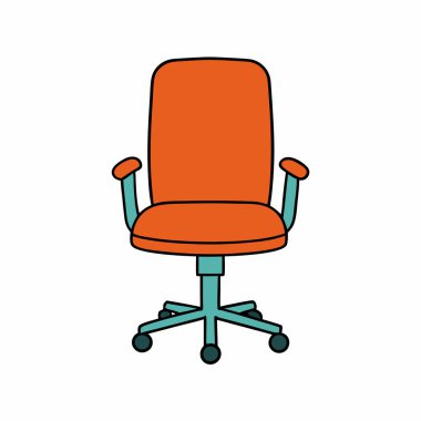 Ofis koltuğu ikon vektör sanat tasarımı