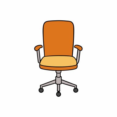 Ofis koltuğu ikon vektör sanat tasarımı