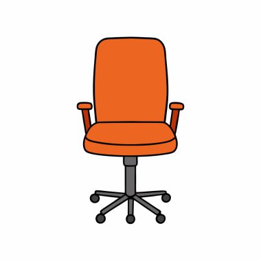 Ofis sandalyesi ikon vektör sanatı izole