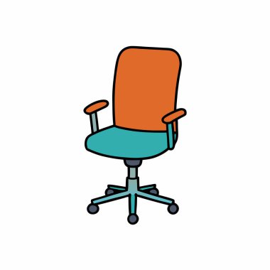 Ofis sandalyesi ikon vektör sanatı izole