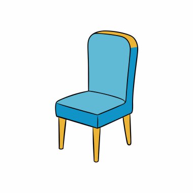 Modern stil sandalye ikonu vektör sanatı izole