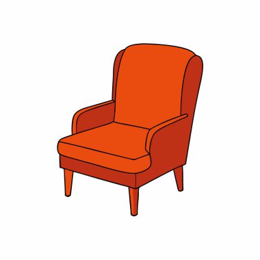 Modern stil sandalye ikonu vektör sanatı izole