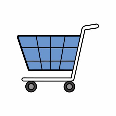 Alışveriş arabası vektör sanatı izole
