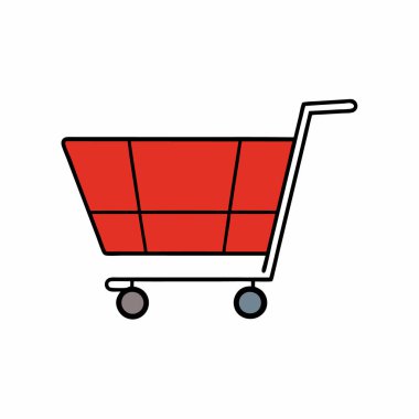 Alışveriş arabası vektör tasarımı