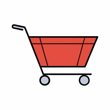 El çizimi alışveriş arabası sanatı