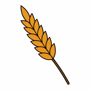 El çizimi buğday ikonu vektör sanat silueti