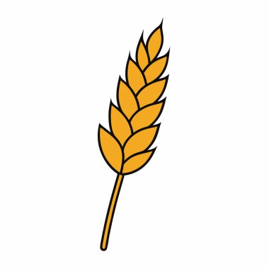 El çizimi buğday ikonu vektör sanat silueti