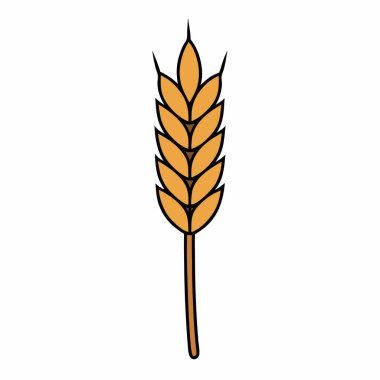 Buğday kulağı simgesi sanat silueti izole edildi