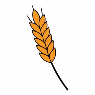 Buğday kulaklı ikon vektör sanat silueti