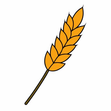 Buğday kulaklı ikon vektör sanat silueti