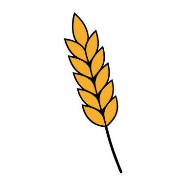 Buğday kulaklı ikon vektör sanat silueti