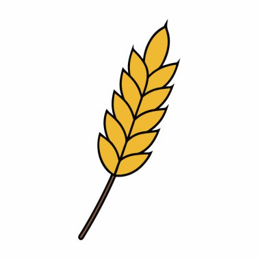 Buğday kulak vektörü sanat silueti