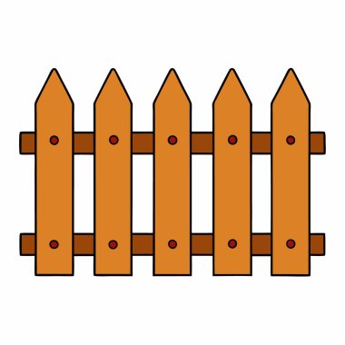 Çit vektör sanat silueti izole edildi