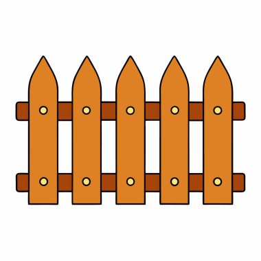 Çit vektör sanat silueti izole edildi