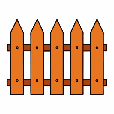 Çit vektör sanat silueti izole edildi