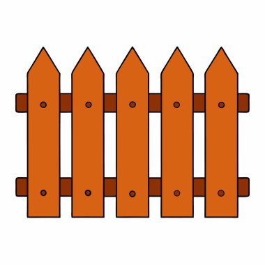 Çit vektör sanat silueti izole edildi