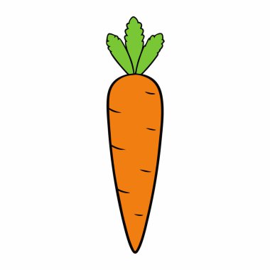 Havuç simgesi vektör sanat silueti