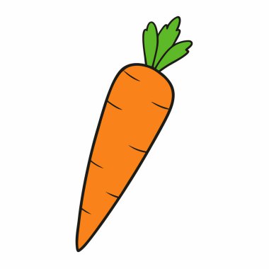 Havuç simgesi vektör sanat silueti