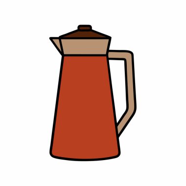 Kahve makinesi ikon siluet sanatı izole