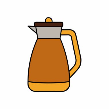 Kahve makinesi, siluet sanatı izole edilmiş.