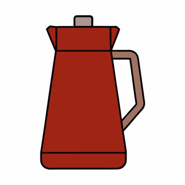 Kahve makinesi vektör sanatı izole edildi