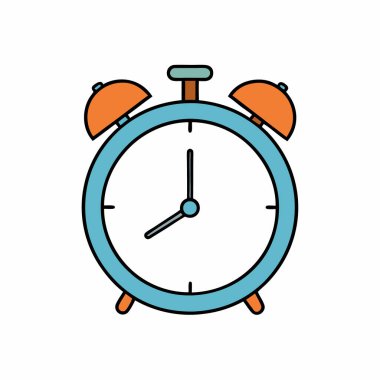 Kalıcı Saat Simgesi Vektör Sanat Tasarımı